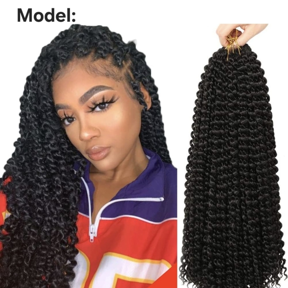 Pre-Fluffed FreeTress Braiding Passion Twist Hair - 1B 20" 3X PACK IN 1 BUNDLE